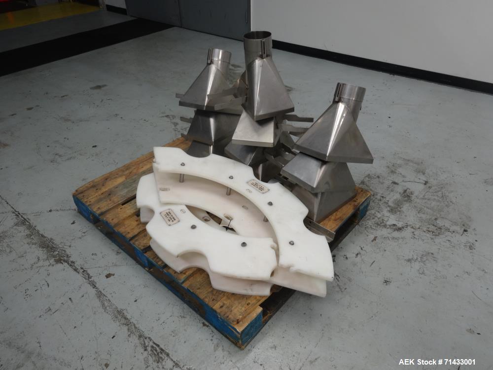 Used Triangle Packaging Model RFC48/10 Rotary Container Indexer for Filling