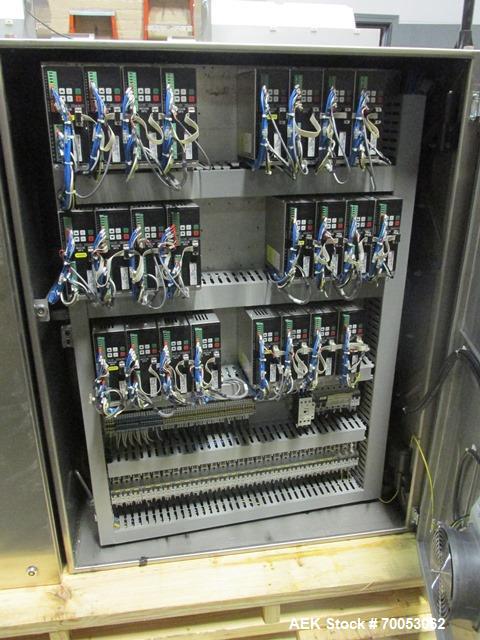 Used Used IMA electronic vision counter, model Conta C300, dual filling heads with vision system, presently set up for 100 cc bottles with Allen Bradley Logic 5561 plc controller and Allen Bradley Ve...