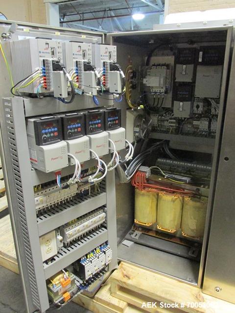 Used Used IMA electronic vision counter, model Conta C300, dual filling heads with vision system, presently set up for 100 cc bottles with Allen Bradley Logic 5561 plc controller and Allen Bradley Ve...
