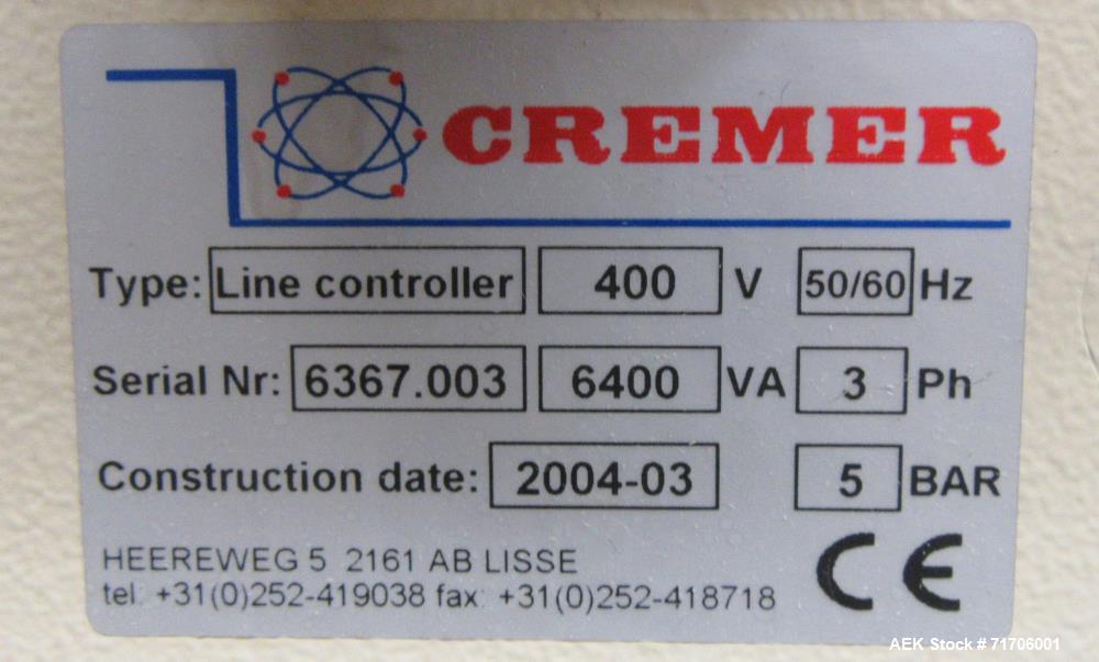 Used Cremer TQS 780 Dual Lane Electronic Counter for Dish Detergent