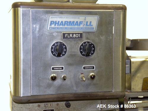 Used Deitz Company Versacount Tablet/Capsule Counter/Bottle Filler, Model FF 714R. 16" diameter turntable, feed hopper with vibratory feeder. Approximately 2400 tablets per minute. Includes a model A...