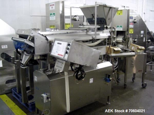 Used Swiftpack Kalish electronic counter, model SPC8PD, stainless steel construction, 16 lane, two step, feed hopper, 120 volt, serial# M921.