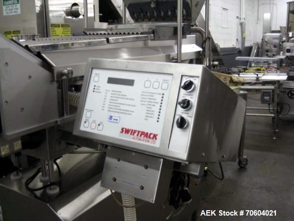 Used- Swiftpack Kalish electronic counter, model SPC8PD, stainless steel construction, 16 lane, two step, feed hopper, 120 v...