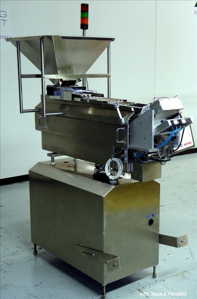 Used Kalish Swiftpack Model SPC4P3 Fully Automatic 4 Track Tablet Counter