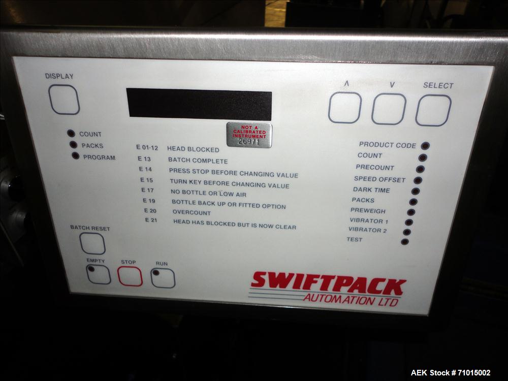 Used Kalish Swiftpack Model SPC4P3 Fully Automatic 4 Track Tablet Counter