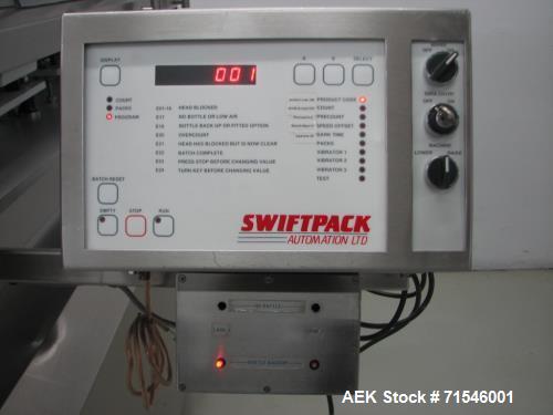 Used Kalish (DT Kalish or IMA) Swiftpack Model SPC8PD Electronic Tablet Counter. Two tray system with 16 channels and bulk supply hopper, stainless steel construction, 16 lane, two step, feed hopper,...