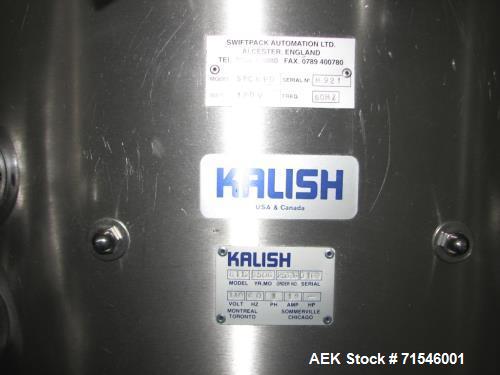 Used Kalish (DT Kalish or IMA) Swiftpack Model SPC8PD Electronic Tablet Counter. Two tray system with 16 channels and bulk supply hopper, stainless steel construction, 16 lane, two step, feed hopper,...
