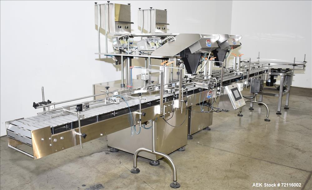 Used Modular Tablet Counter, Model VC-12.Dual Lane Twin Head Track Counter