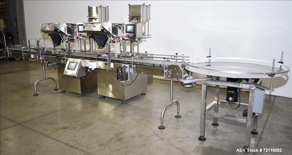 Used Modular Tablet Counter, Model VC-12.Dual Lane Twin Head Track Counter
