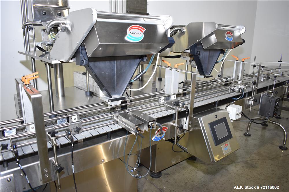Used Modular Tablet Counter, Model VC-12.Dual Lane Twin Head Track Counter