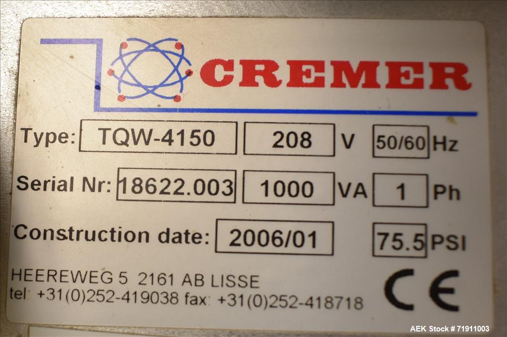 Used Cremer Electronic Track Counting Machine, Model TQW-4150