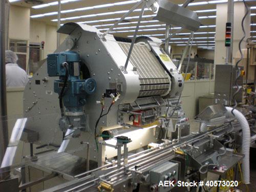 Used: Merrill 72-16 dual lane slat counter capable of speeds up to 150 BPM. Has dual lane infeed with laner and pin indexing.
