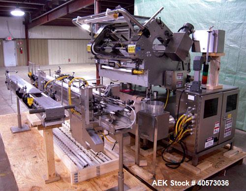 Used Merrill Model 72 39 AH Dual Lane Slat Counter. Has dual screw indexing system, AB PLC controls, pin discharge and dual lane gating conveyor.sn 588