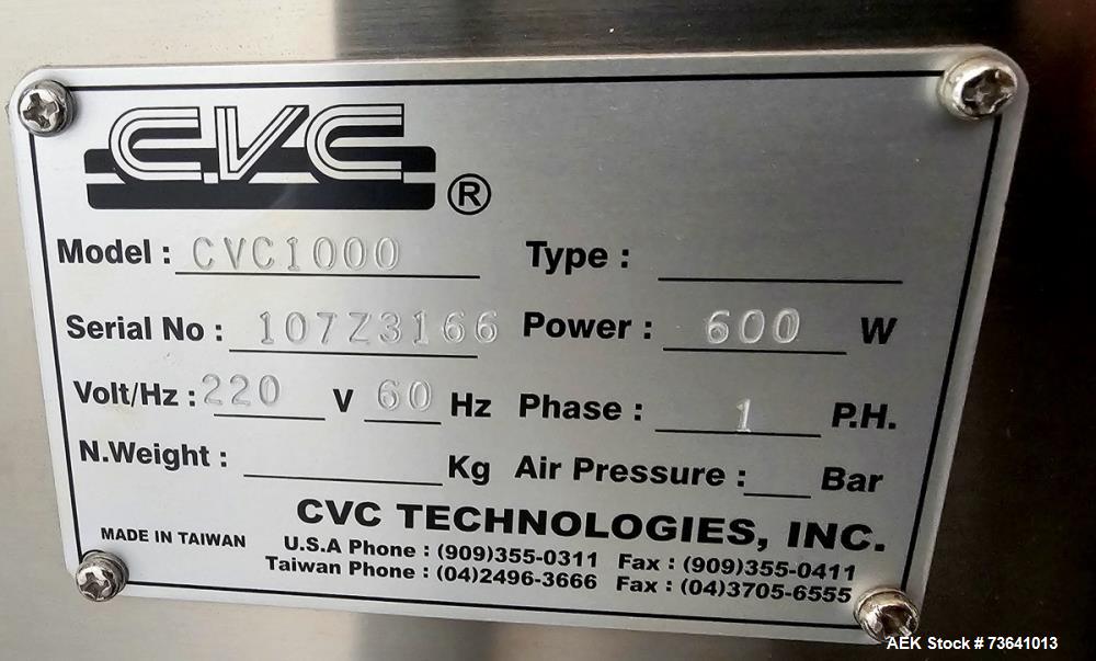 Used CVC1000 Tablet Capsule Counter Inline Stainless Steel Counting System