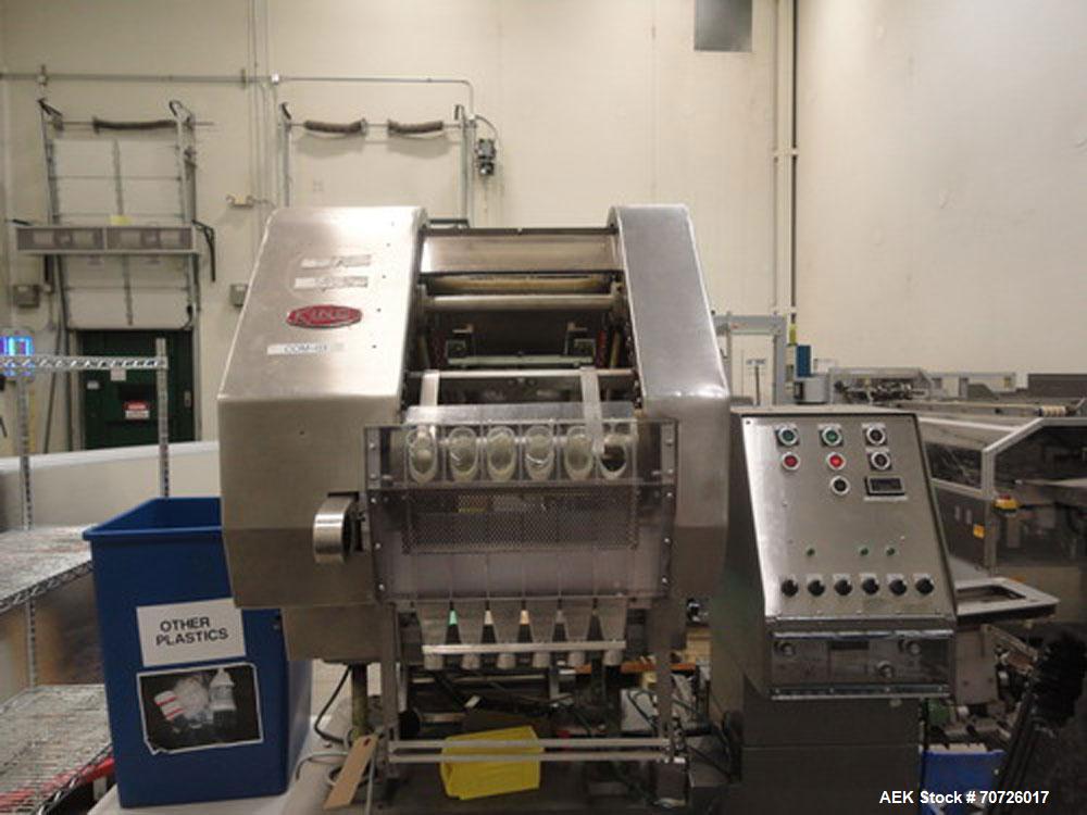 Used King SC6L Tablet or Capsule Slat Counter capable of speeds up to 120 bottles per minute. Has pin indexing. Tablet size range: 3 - 25 mm. Capsule size range: 0 - 5. Container size range: diameter...