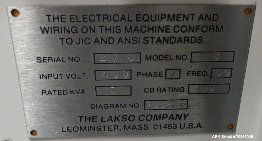 Used Lakso Reformer Slat Counter, Model 450.