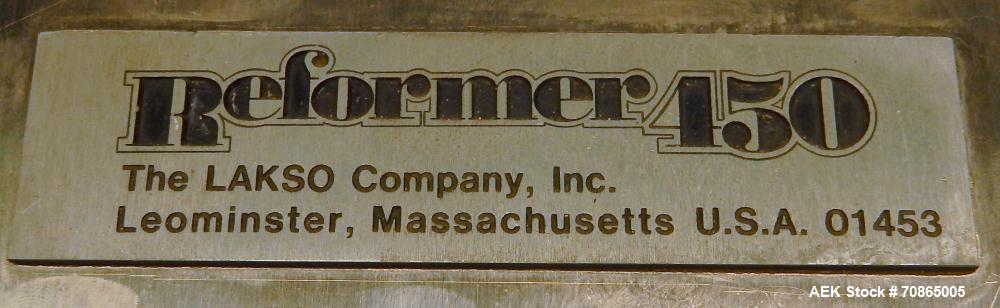 Used Lakso Reformer Slat Counter, Model 450.