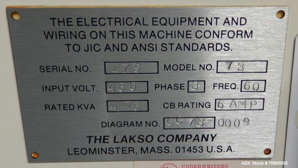 Used Lakso Reformer Slat Counter, Model 450.