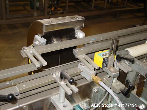 Used Lakso Reformer Slat Counter, Model990 . Capable of speeds up to 240 BPM. Single lane unit with 20' long infeed conveyor with screw feed timing. Has Allen Bradley PLC control, uses 72 slats. All ...