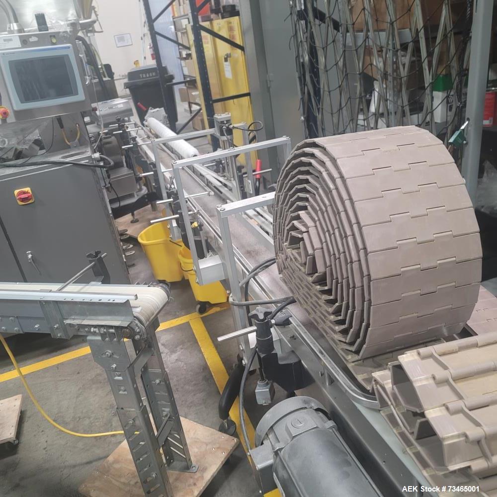 Used Lakso Model 990 Reformer Slat Counter – 240 BPM, Allen Bradley PLC, Stainless Steel, Hopper & Conveyor
