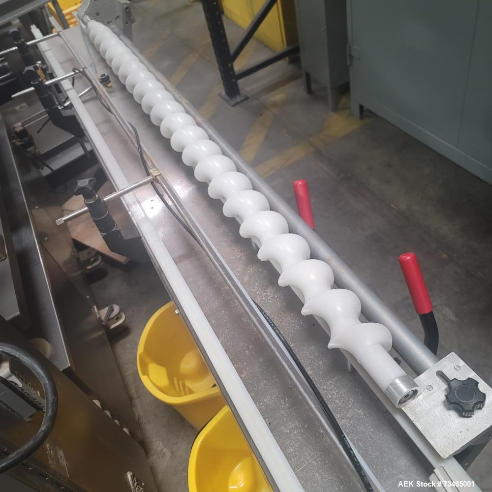 Used Lakso Model 990 Reformer Slat Counter – 240 BPM, Allen Bradley PLC, Stainless Steel, Hopper & Conveyor