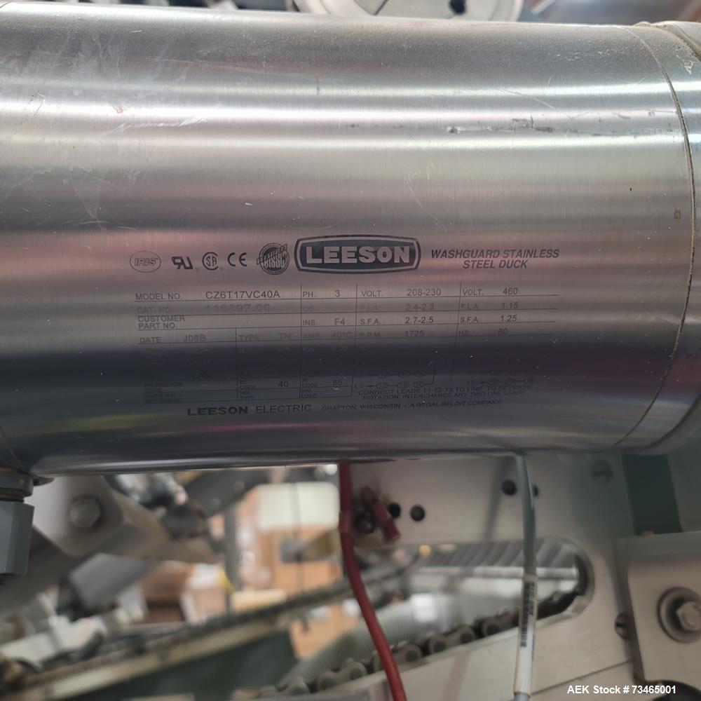 Used Lakso Model 990 Reformer Slat Counter – 240 BPM, Allen Bradley PLC, Stainless Steel, Hopper & Conveyor