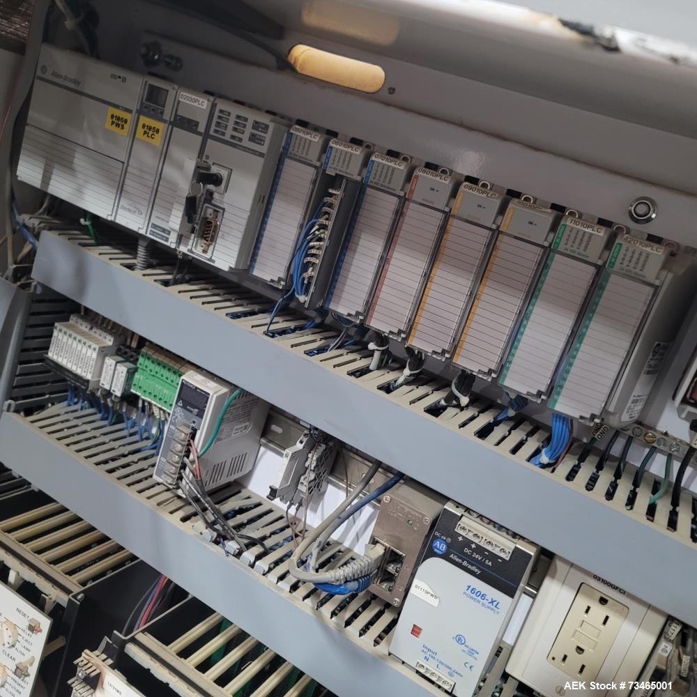 Used Lakso Model 990 Reformer Slat Counter – 240 BPM, Allen Bradley PLC, Stainless Steel, Hopper & Conveyor