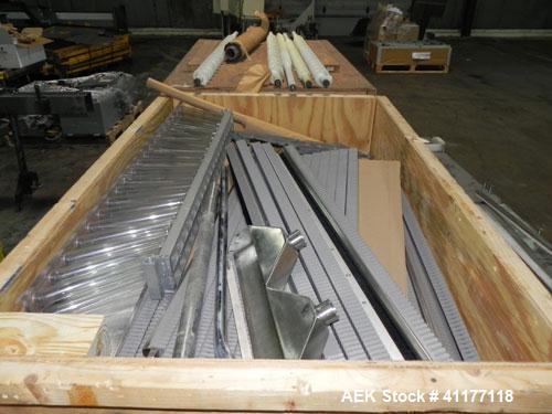 Used Merrill Model 40-39ADH Dual Lane Slat Counter. Machine is rated at up to 300 (100-count bottles per minute). Machine is all stainless steel. Allen Bradley PLC controls. Dual lane screw feed syst...