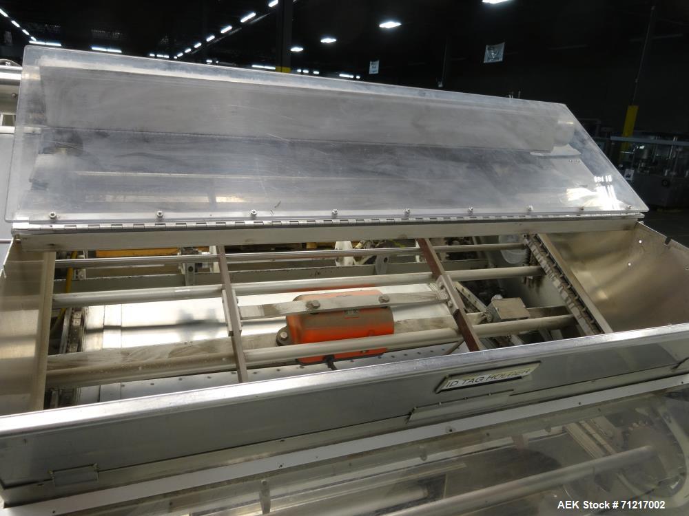 Used Merrill Dual Lane Slat Counter, Model 72-39 AD.