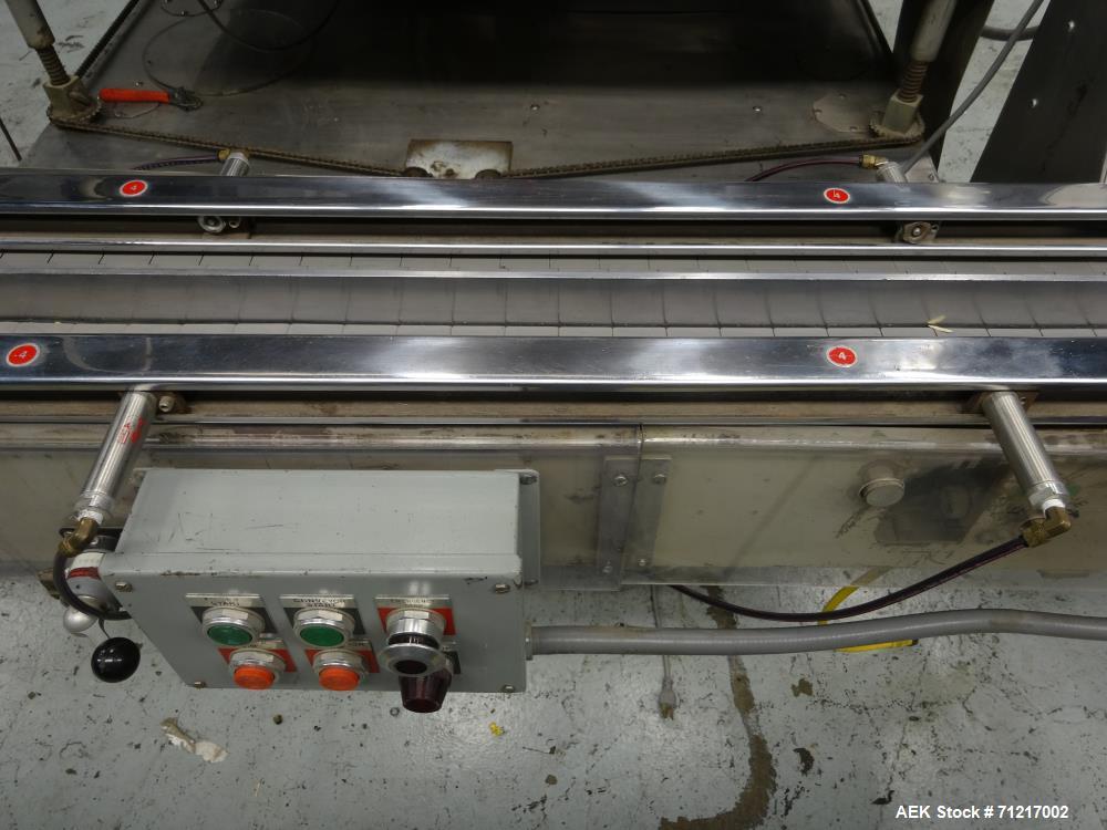 Used- Merrill Dual Lane Slat Counter, Model 72-39 AD.