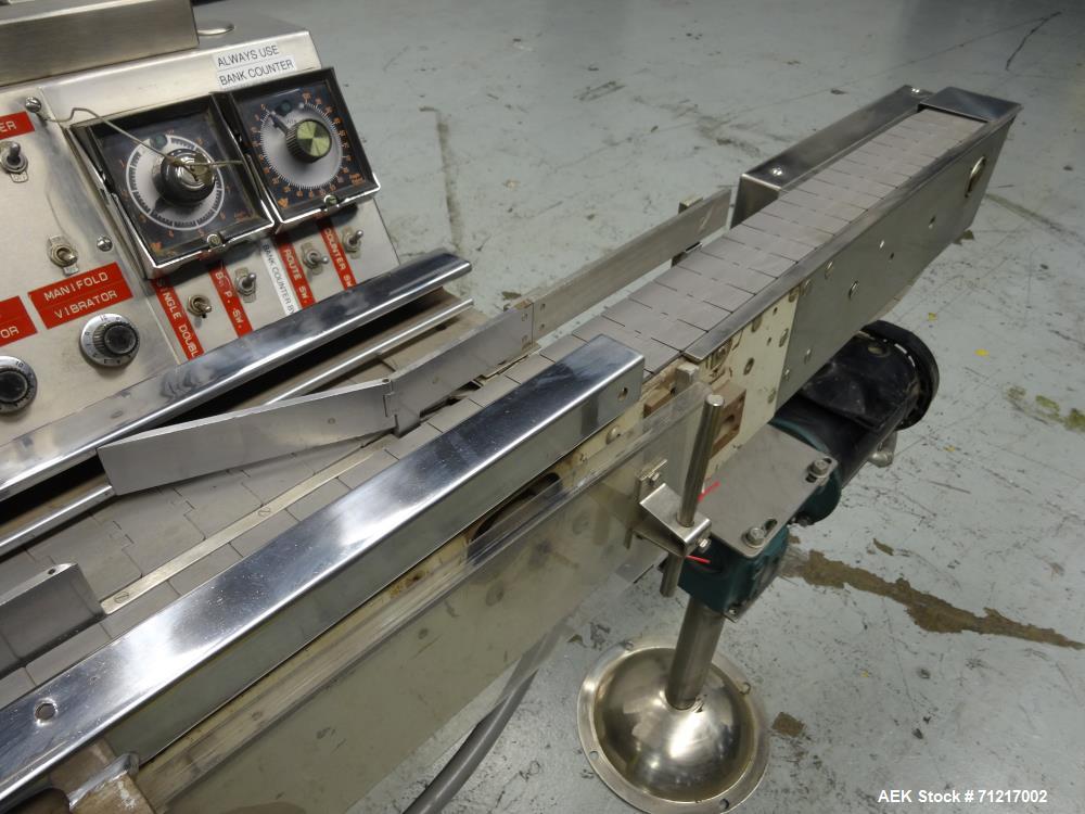 Used Merrill Dual Lane Slat Counter, Model 72-39 AD.