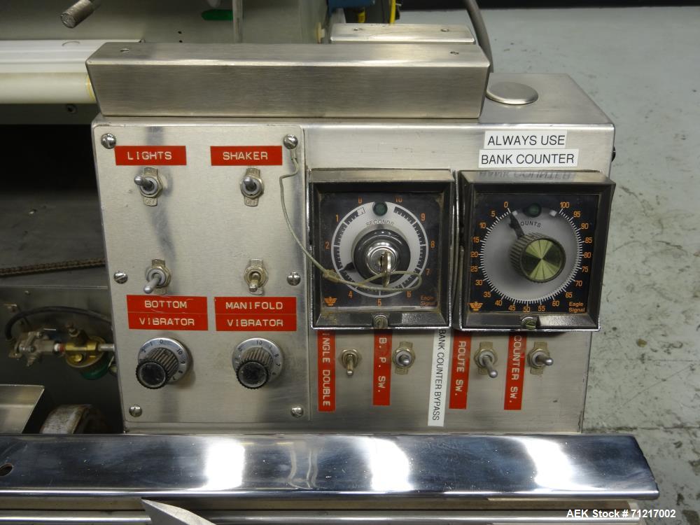 Used Merrill Dual Lane Slat Counter, Model 72-39 AD.