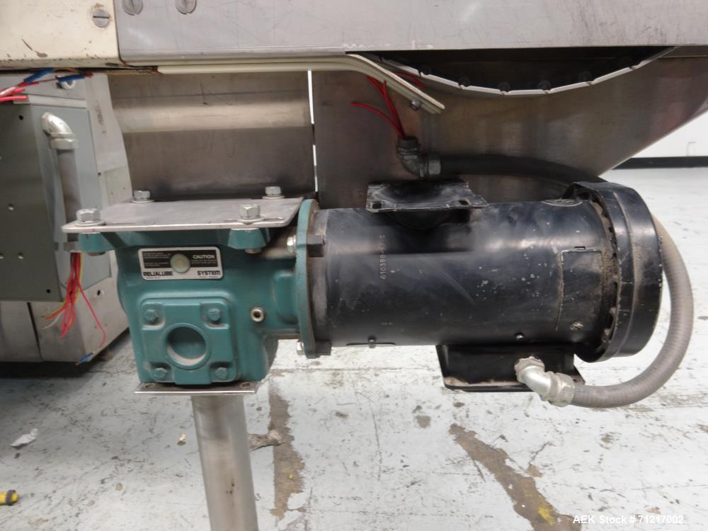 Used Merrill Dual Lane Slat Counter, Model 72-39 AD.