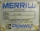 Used Merrill-Pennwalt (IMA) Model 72-16A Slat Counter capable of speeds up to 150 containers per minute. Has pin indexing system with Garvey table top indexing conveyor. Has stand alone stainless ste...