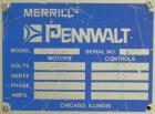 Used Merrill-Pennwalt (IMA) Model 72-16A Slat Counter capable of speeds up to 150 containers per minute. Has pin indexing system with Garvey table top indexing conveyor. Has stand alone stainless ste...