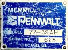 Used Merrill Model 72-39 AH Dual Lane Slat Counter. Machine is capable of speeds up to 300 bottles per minute. Has dual screw indexing system. Has Allen Bradley MicroLogix 1000 PLC controls. Has pin-...