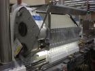 Used Merrill 72-39 Dual Lane Slat Counter. Has pin indexing system, relay logic, pin discharge and dual lane gating conveyor.