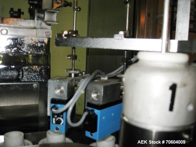 Used Norden NM2000 Metal Tube Filling Line with integrated Norden NP2000 cartoner.  Consists of NM2000 tube filler capable of speeds up to 200 tubes per minute.  Has a tube size range: diameter 10 mm...