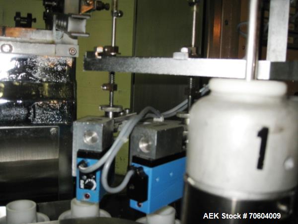 Used Norden NM2000 Metal Tube Filling Line with integrated Norden NP2000 cartoner.  Consists of NM2000 tube filler capable of speeds up to 200 tubes per minute.  Has a tube size range: diameter 10 mm...