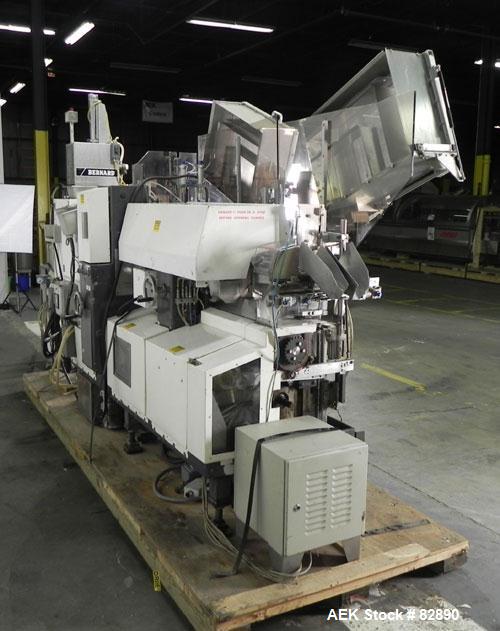 Used Arenco Model AM2000 Twin Piston Laminate Tube Filler. Currently equipped with high frequency sealer. Tubes are fed automatically through a dual tube magazine. Stations include tube cleaning, tub...