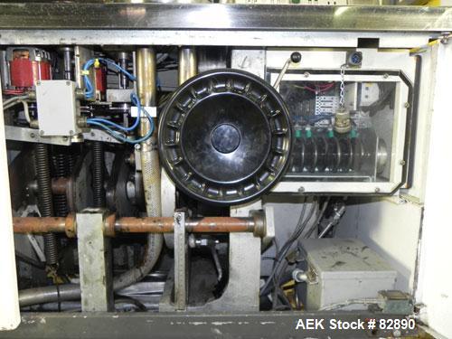 Used Arenco Model AM2000 Twin Piston Laminate Tube Filler. Currently equipped with high frequency sealer. Tubes are fed automatically through a dual tube magazine. Stations include tube cleaning, tub...