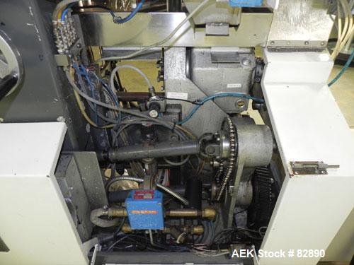 Used Arenco Model AM2000 Twin Piston Laminate Tube Filler. Currently equipped with high frequency sealer. Tubes are fed automatically through a dual tube magazine. Stations include tube cleaning, tub...