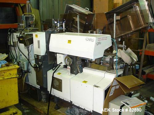 Used Arenco Model AM2000 Twin Piston Laminate Tube Filler. Currently equipped with high frequency sealer. Tubes are fed automatically through a dual tube magazine. Stations include tube cleaning, tub...