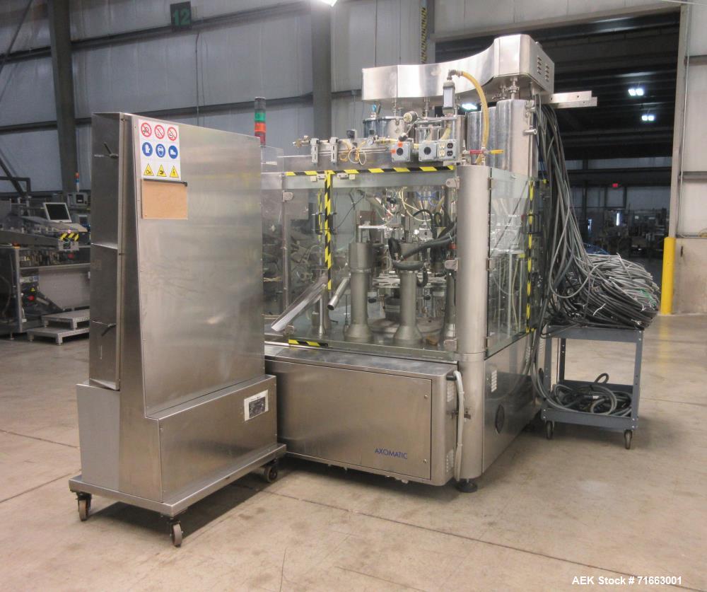 Used- Axomatic Automatic Hot Air Multi-Color Plastic Tube Filler