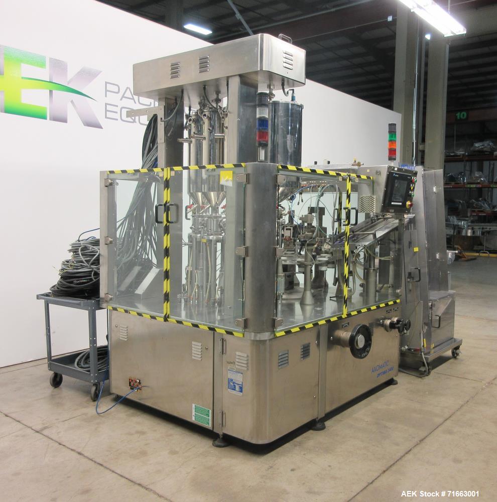 Used Axomatic Tube Filler – 200 Tubes Per Minute, Hot Air Sealer