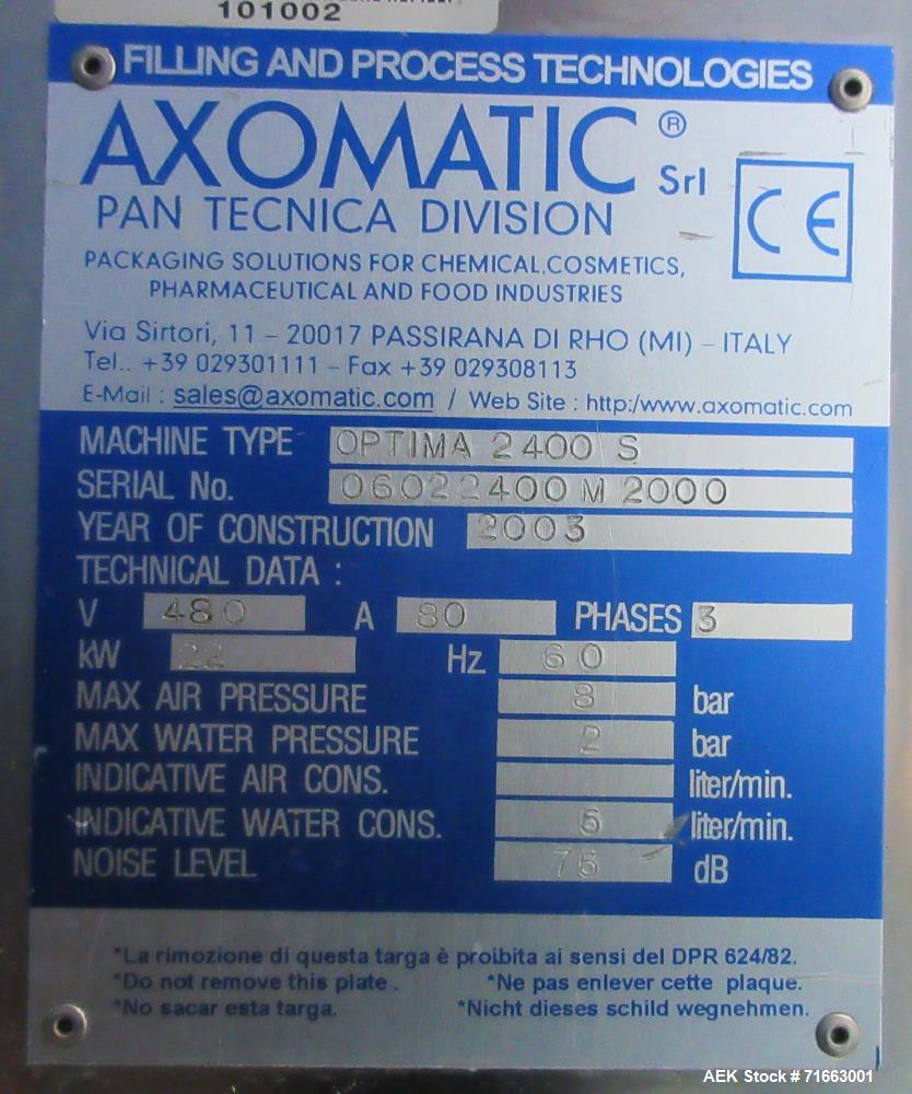 Used- Axomatic Automatic Hot Air Multi-Color Plastic Tube Filler