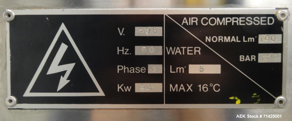 Used- Comadis Model C130 Rotary Plastic Tube Filler