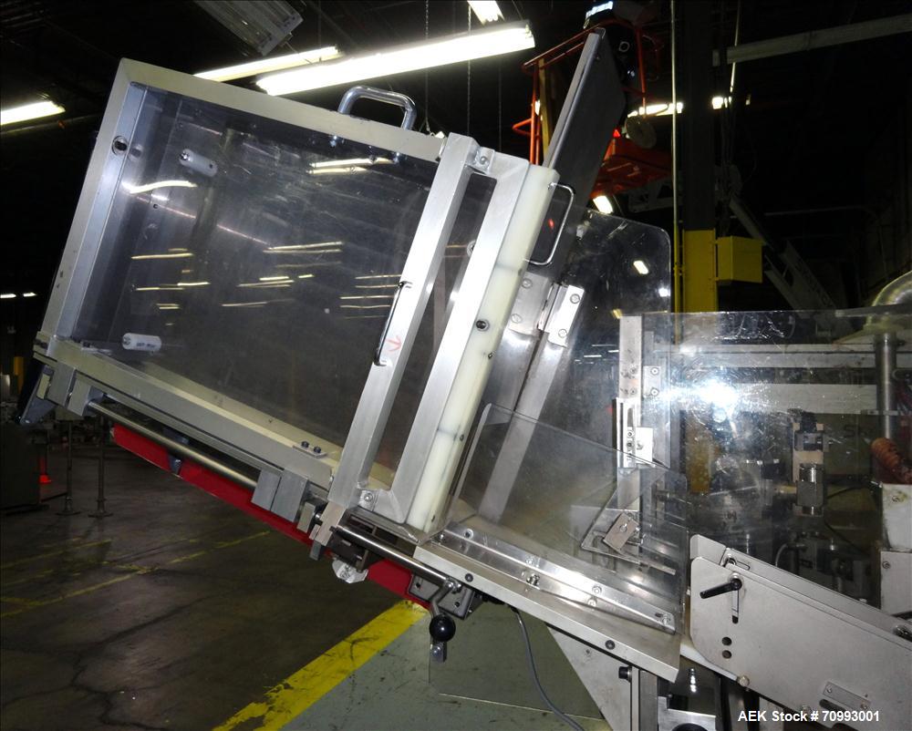 Used IWKA Model TFS 20-M Hot Air Tube filler. Capable of speeds from 40-120 tubes per minute. Includes Cassette Tube in feed and Leister Hot Air Sealer. Tube size range: (Diameter) 10mm - 52mm, (Leng...