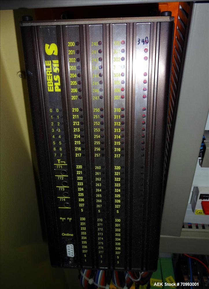 Used IWKA Model TFS 20-M Hot Air Tube filler. Capable of speeds from 40-120 tubes per minute. Includes Cassette Tube in feed and Leister Hot Air Sealer. Tube size range: (Diameter) 10mm - 52mm, (Leng...
