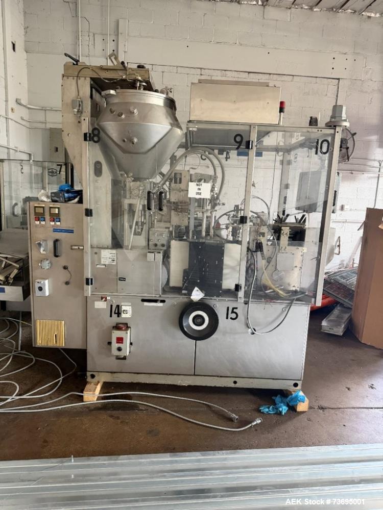 Used IWK TFS30-2 Automatic Dual Head Hot Air Plastic Tube Filler – High-Speed Tube Filling & Sealing Machine